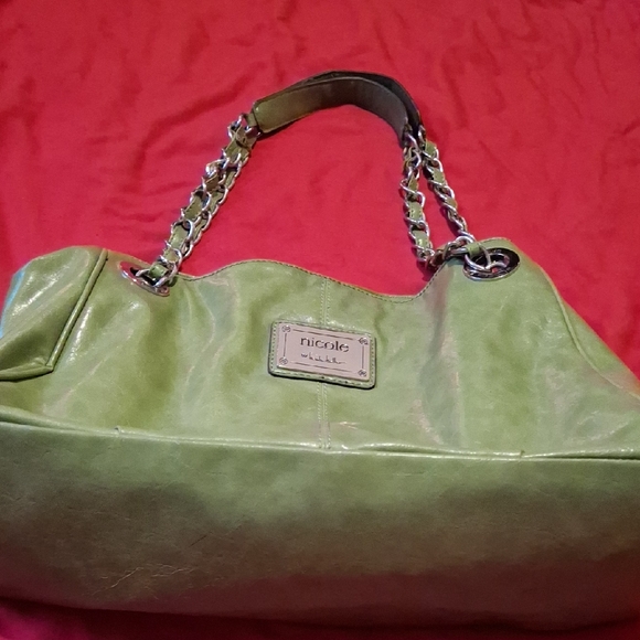 Nicole Lime Green Chain Shoulder Bag